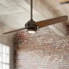 Loftventilatorer ^ KICHLER Xety LED-loftventilator, olieret bronze, børstet