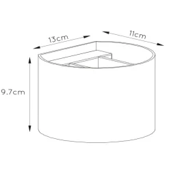 Lucide Gang|Væglamper > Xio LED-væglampe, bredde 13 cm, sort