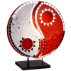 Bordlamper ^ Woru Ying Yang bordlampe med mosaikspejlsten, rød