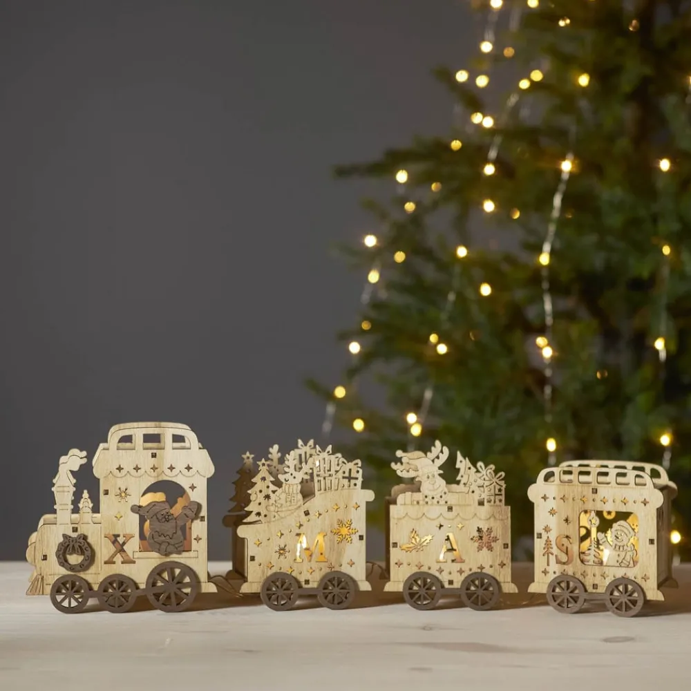 Dekorationsbelysning|Julepynt ^ STAR TRADING Yuletide LED-dekorationslampe som juletog
