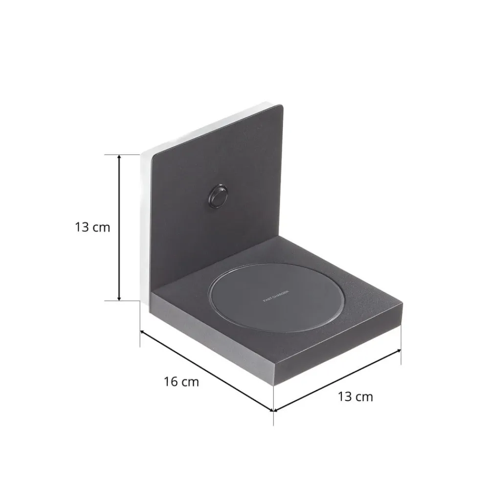 Væglamper|Væglamper ^ Mantra Iluminación Zanzibar LED-væglampe med ladestation, sort