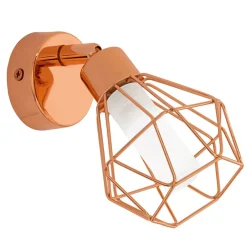 Væglamper ^ EGLO Zapata LED-væglampe i burdesign, kobberfarvet