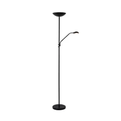 Lucide Gulvlamper|Gulvlamper > Zenith LED-uplight med LED-læselampe, sort