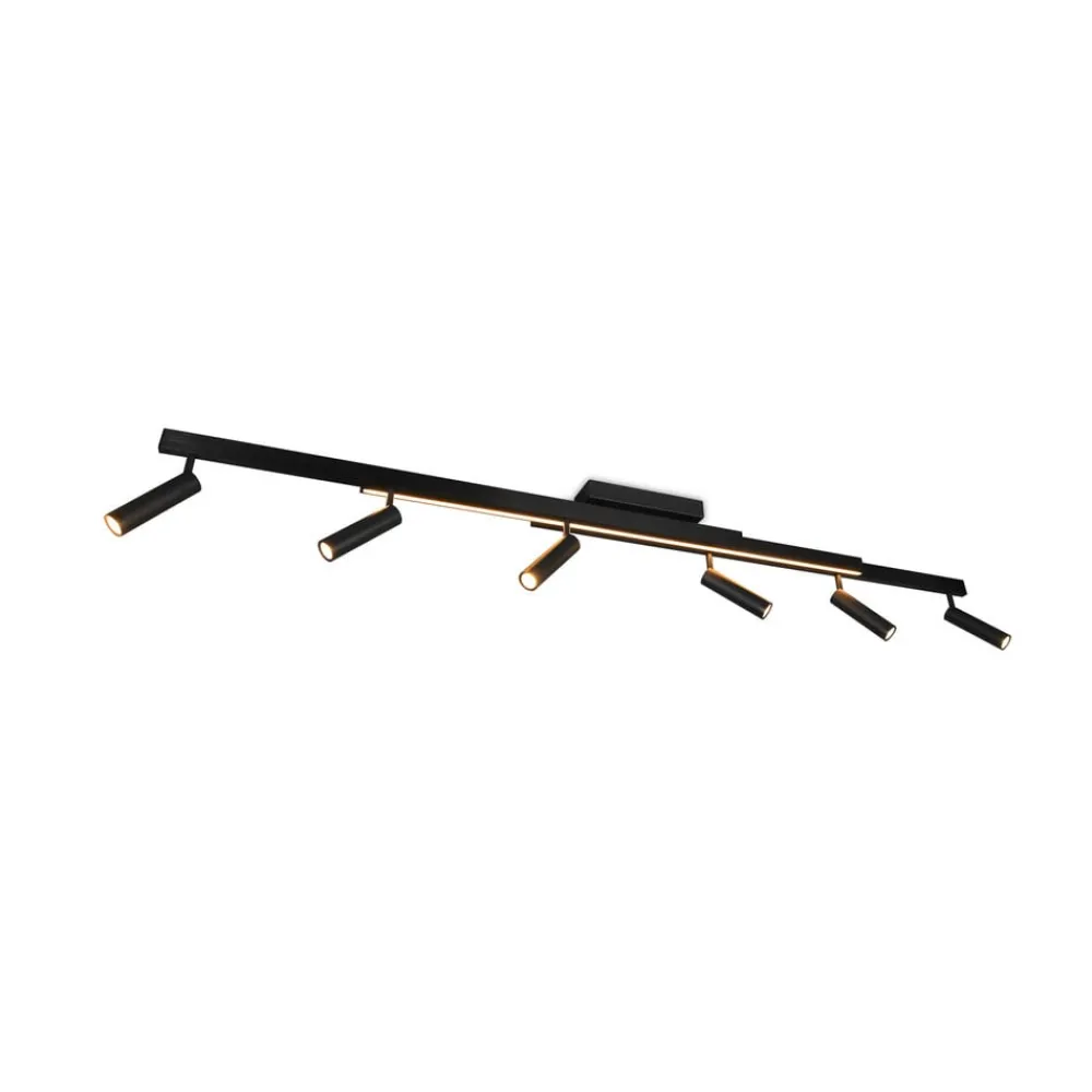 Trio Lighting Spotlights > Zeno LED-spot, 6 spots, mat sort, metal