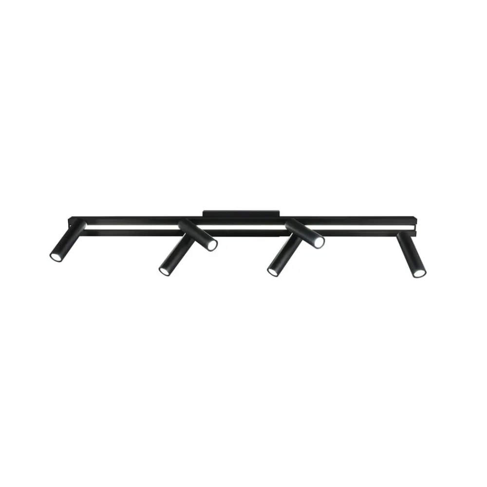 Trio Lighting Spotlights > Zeno LED-spot, 6 spots, mat sort, metal