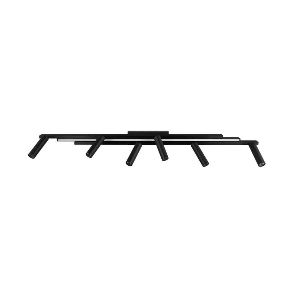 Trio Lighting Spotlights > Zeno LED-spot, 6 spots, mat sort, metal
