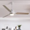 KICHLER Loftventilatorer > Zeus LED-loftventilator, med tre vinger, hvid-sølv