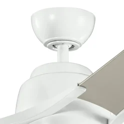 KICHLER Loftventilatorer > Zeus LED-loftventilator, med tre vinger, hvid-sølv