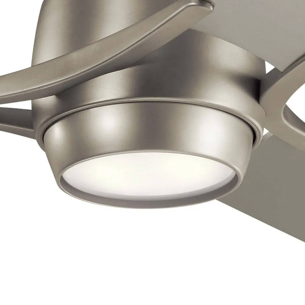 KICHLER Loftventilatorer > Zeus LED-loftventilator, tre blade, børstet nikkel