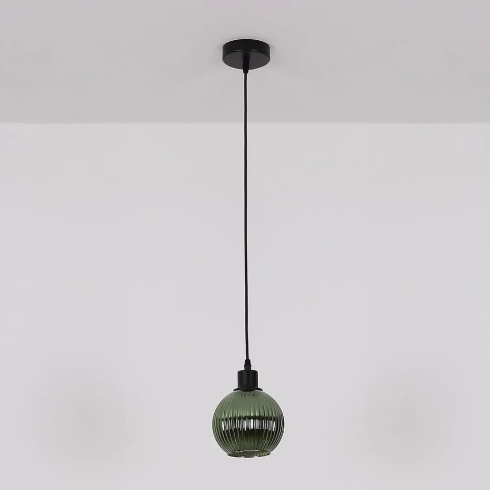 Globo Pendellamper > Zumba-pendel, bronzefarvet, Ø 15 cm, glas