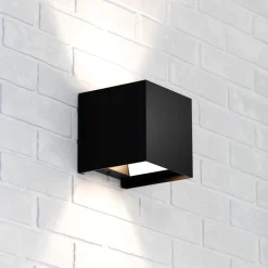 MCJ Væglamper > Zuza 2 væglampe, sort, metal, fire vinger, 10 cm, G9